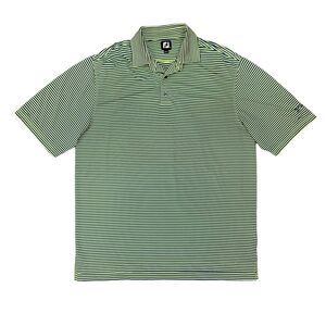 FootJoy Polo Shirt Mens XL Extra Large Kiwi Royal Striped The Den Golf Course AZ